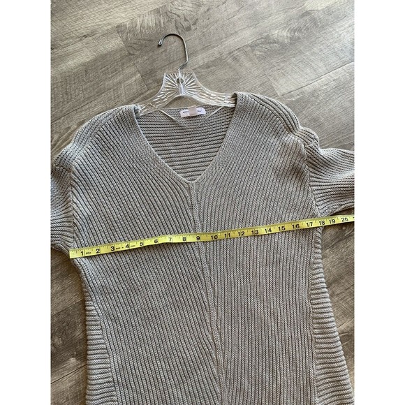 NWT $70 Charter Club Womens Gray Ribbed Long Sleeve V Neck Sweater Size Medium - Picture 9 of 12